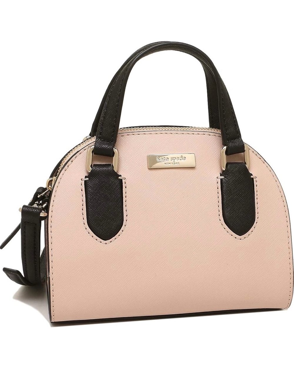 KATE SPADE NEW YORK LAUREL WAY MINI REILEY IN WARM VELLUM/BLACK WKRU5640
